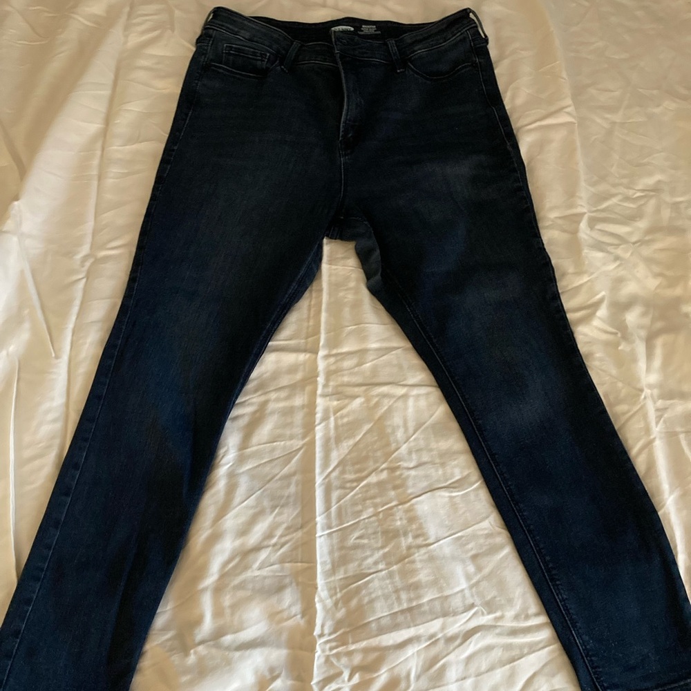 Old Navy Women's Blue-Black Skinny Jeans 14 short